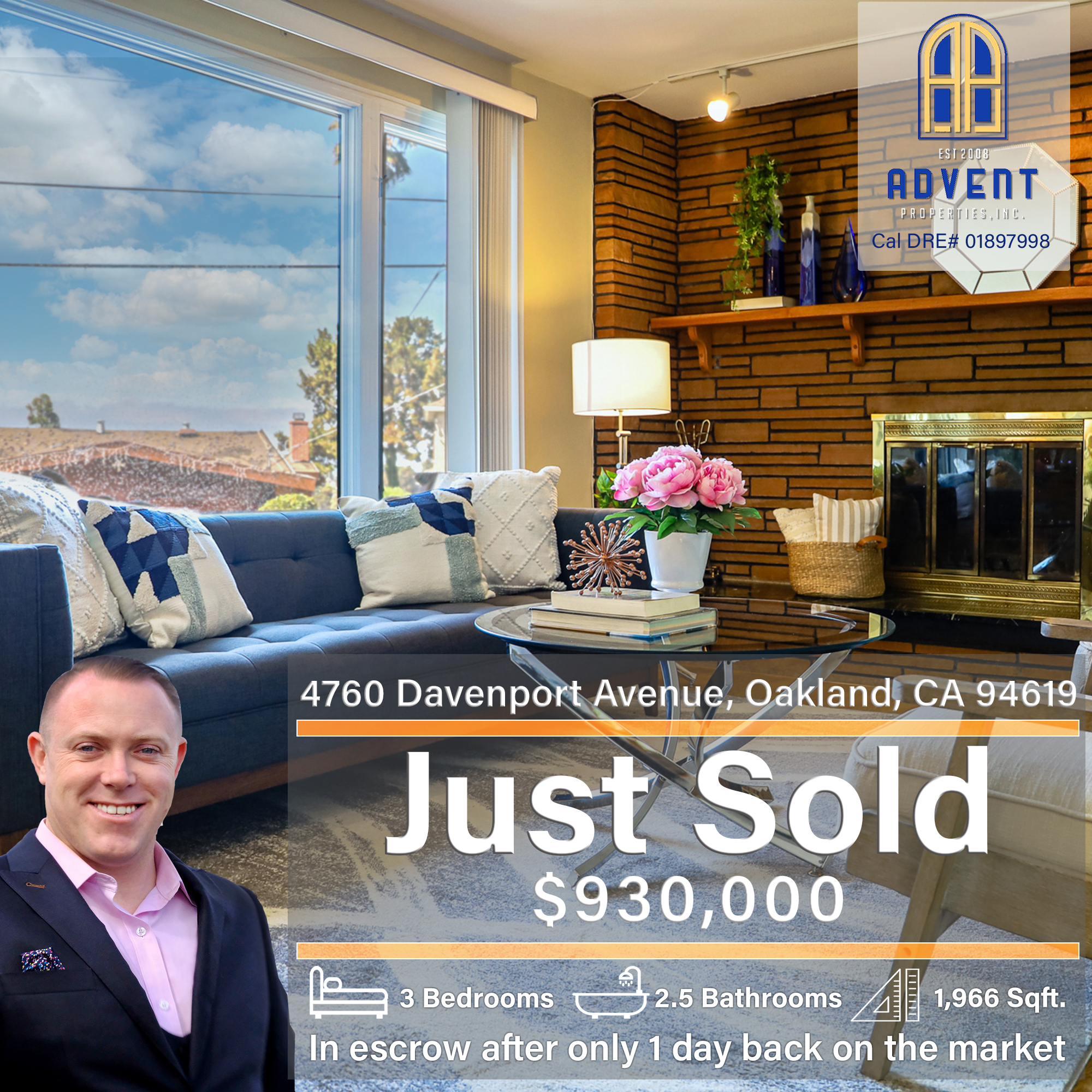 Just Sold by Darryl Glass: 4760 Davenport Avenue, Oakland CA, 94619